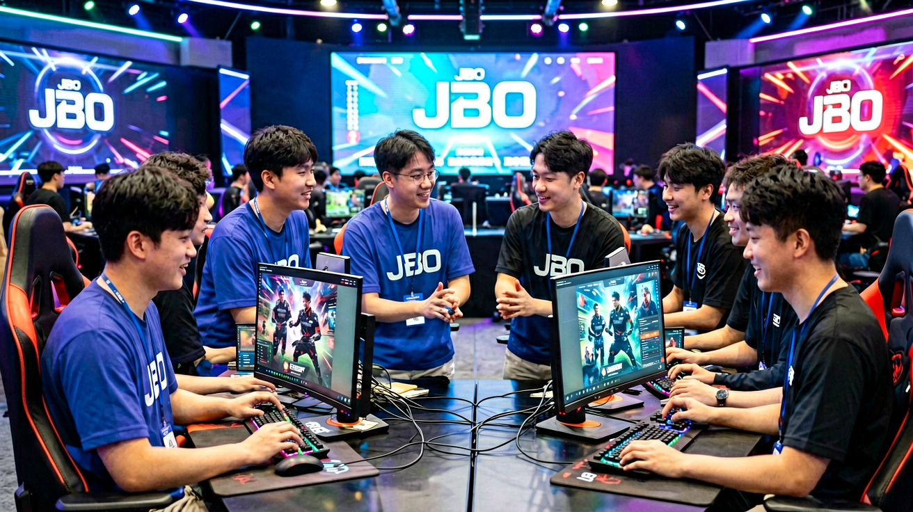 JBO电竞场馆内大型赛事现场氛围